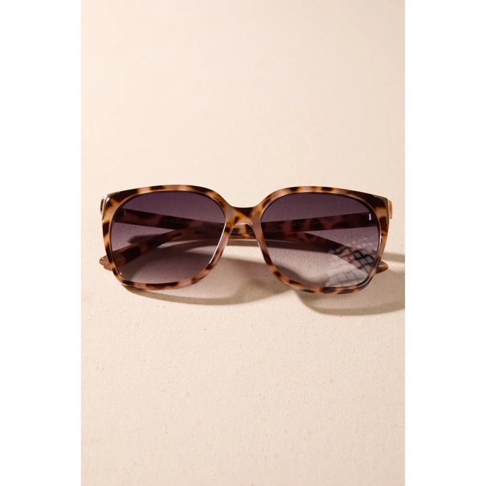 Altar'd State Womens Tortoise Shell Rectangular Sunglasses